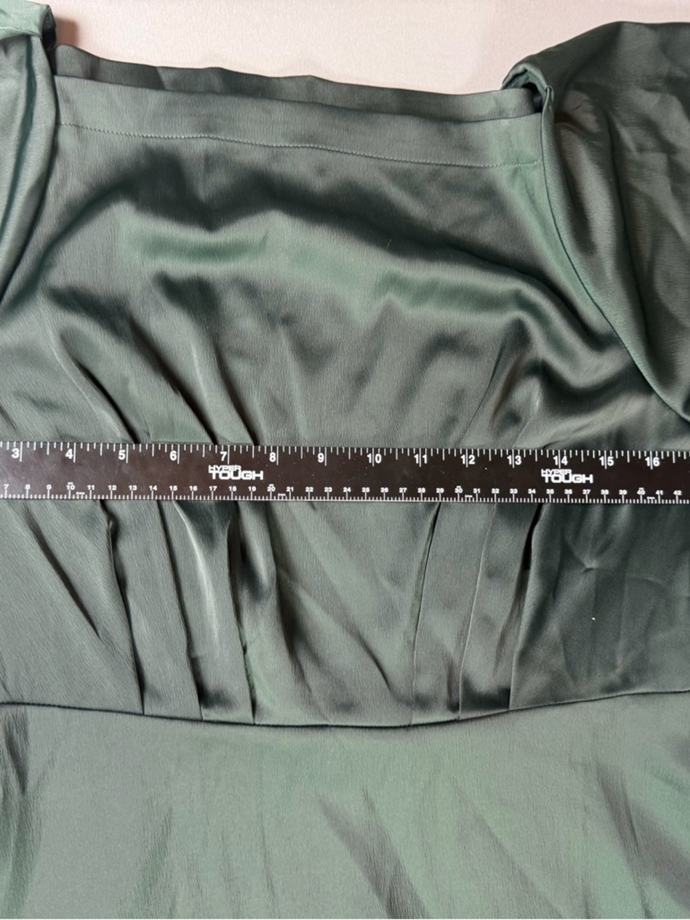 Banana Republic Emerald Green Satin Dress Size 8 Midi Flutter Sleeve Elegant NWT - Picture 15 of 15